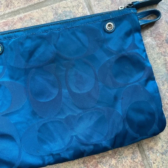 Coach Blue Cosmetic Bag - Picture 4 of 5